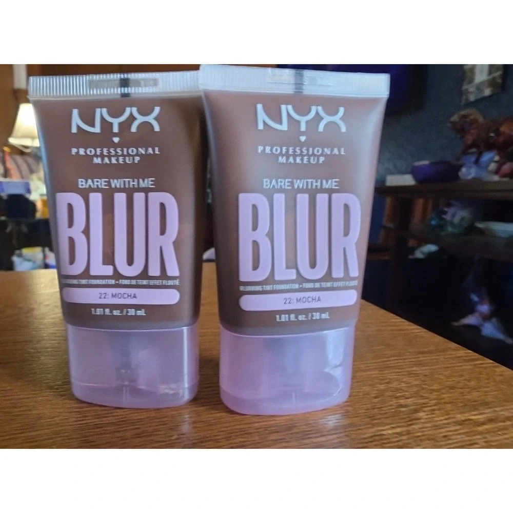 Lot Of 2 NYX PROFESSIONAL BARE With Me BLUR‎ Skin Tint Foundation 22: MOCHA